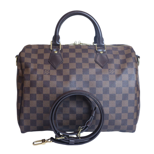 Preowned Louis Vuitton Speedy Bandouliere 30 Damier Ebene | Luxe Again Maison