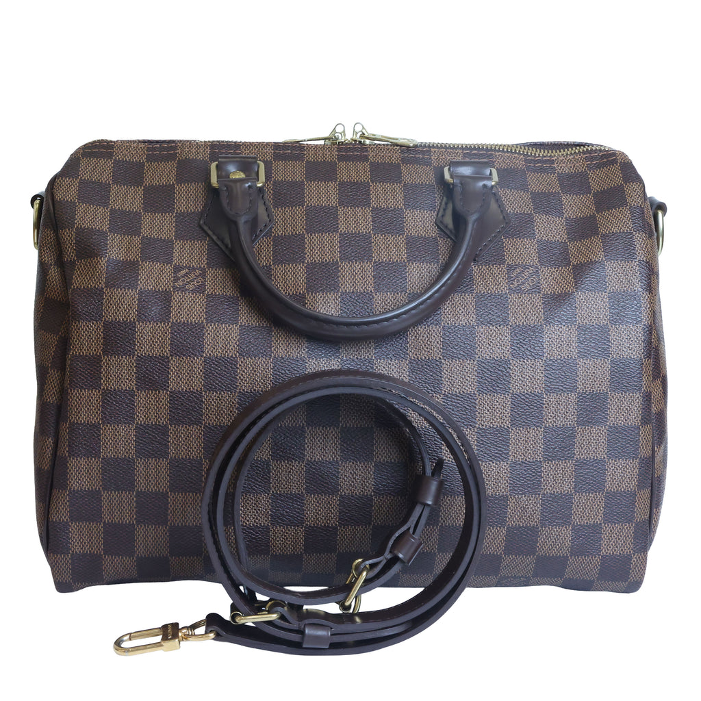 Preowned Louis Vuitton Speedy Bandouliere 30 Damier Ebene | Luxe Again Maison