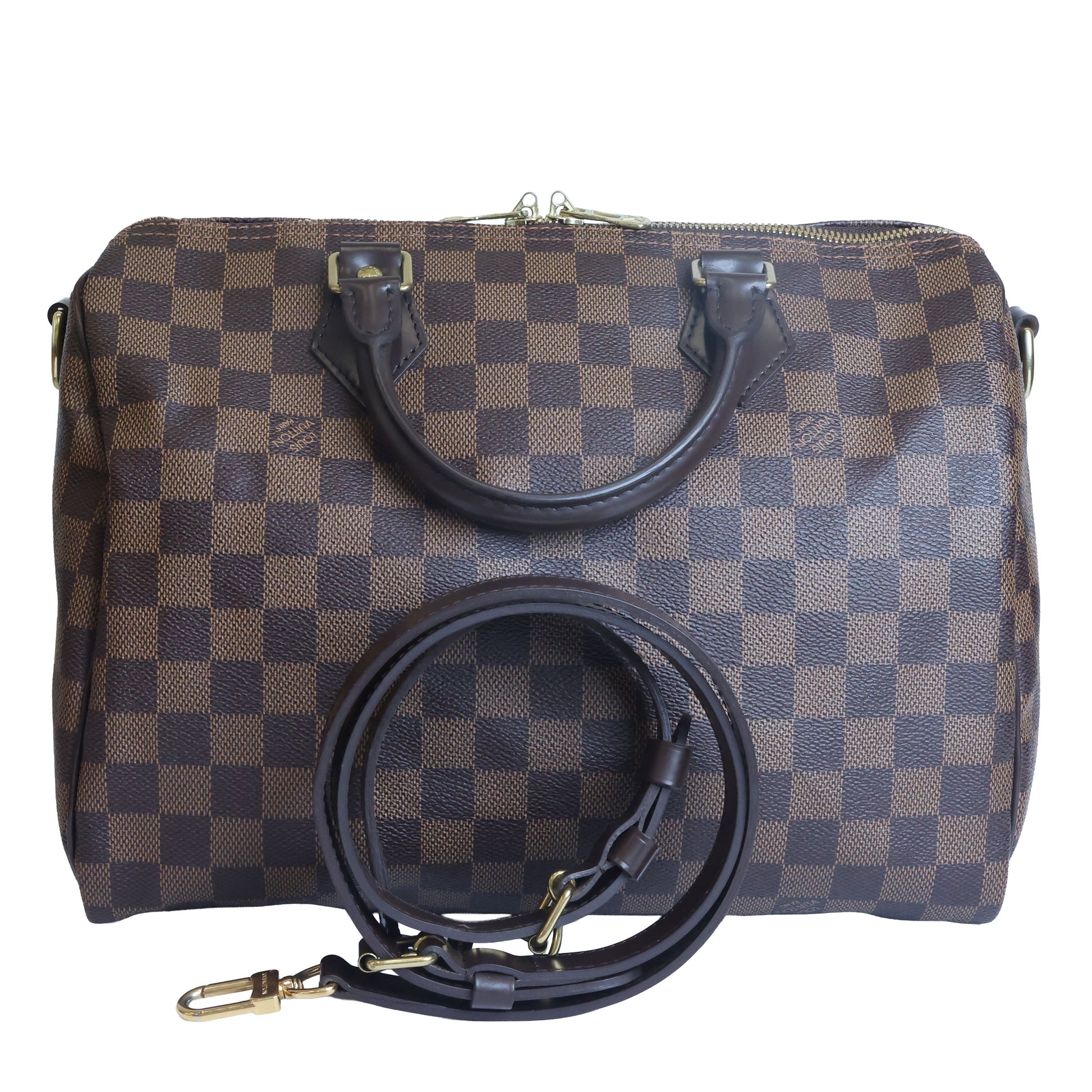 Preowned Louis Vuitton Speedy Bandouliere 30 Damier Ebene | Luxe Again Maison