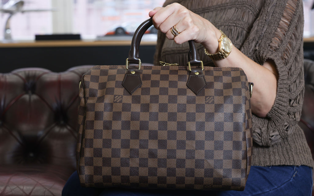 Preowned Louis Vuitton Speedy Bandouliere 30 Damier Ebene | Luxe Again Maison