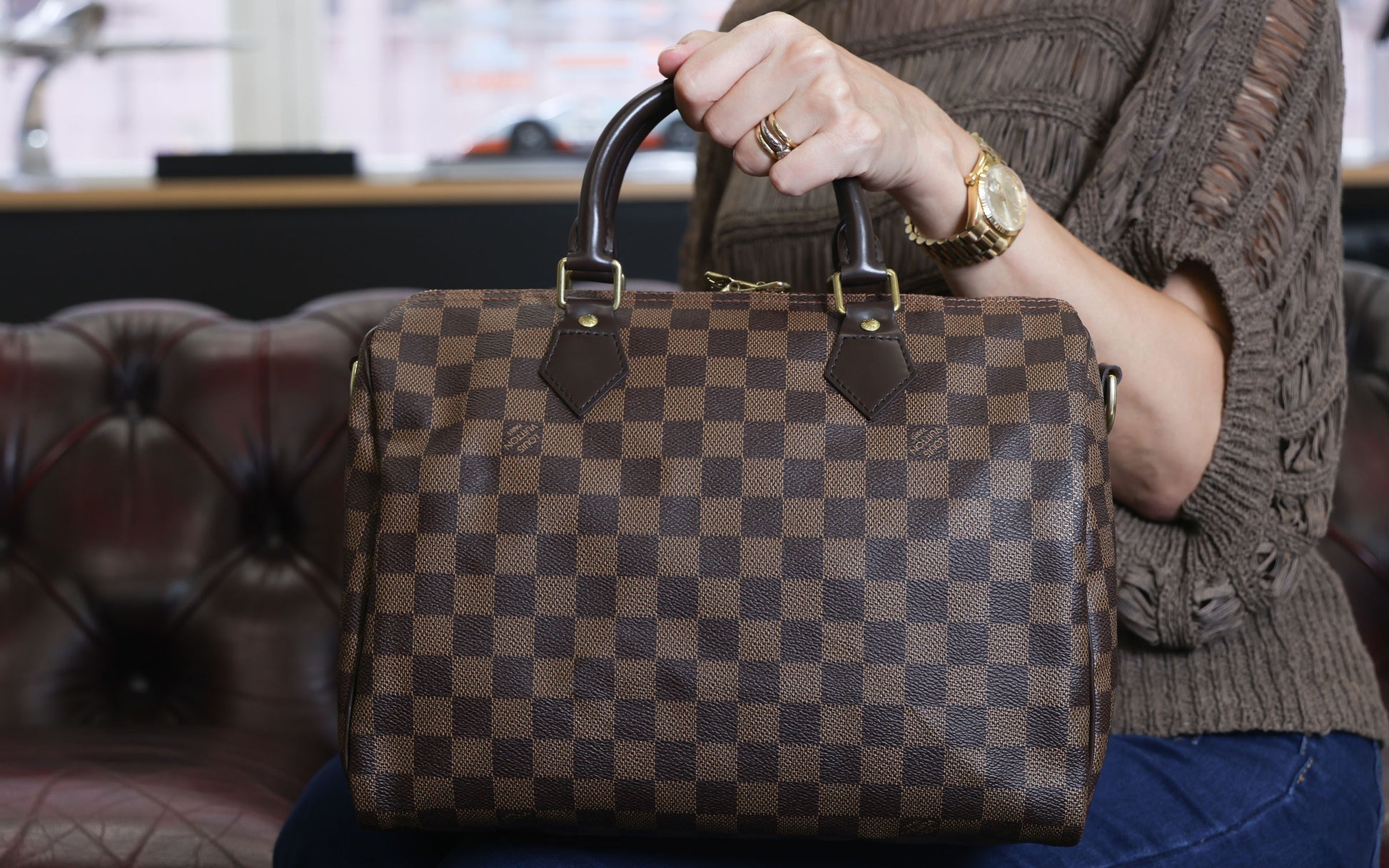 Preowned Louis Vuitton Speedy Bandouliere 30 Damier Ebene | Luxe Again Maison