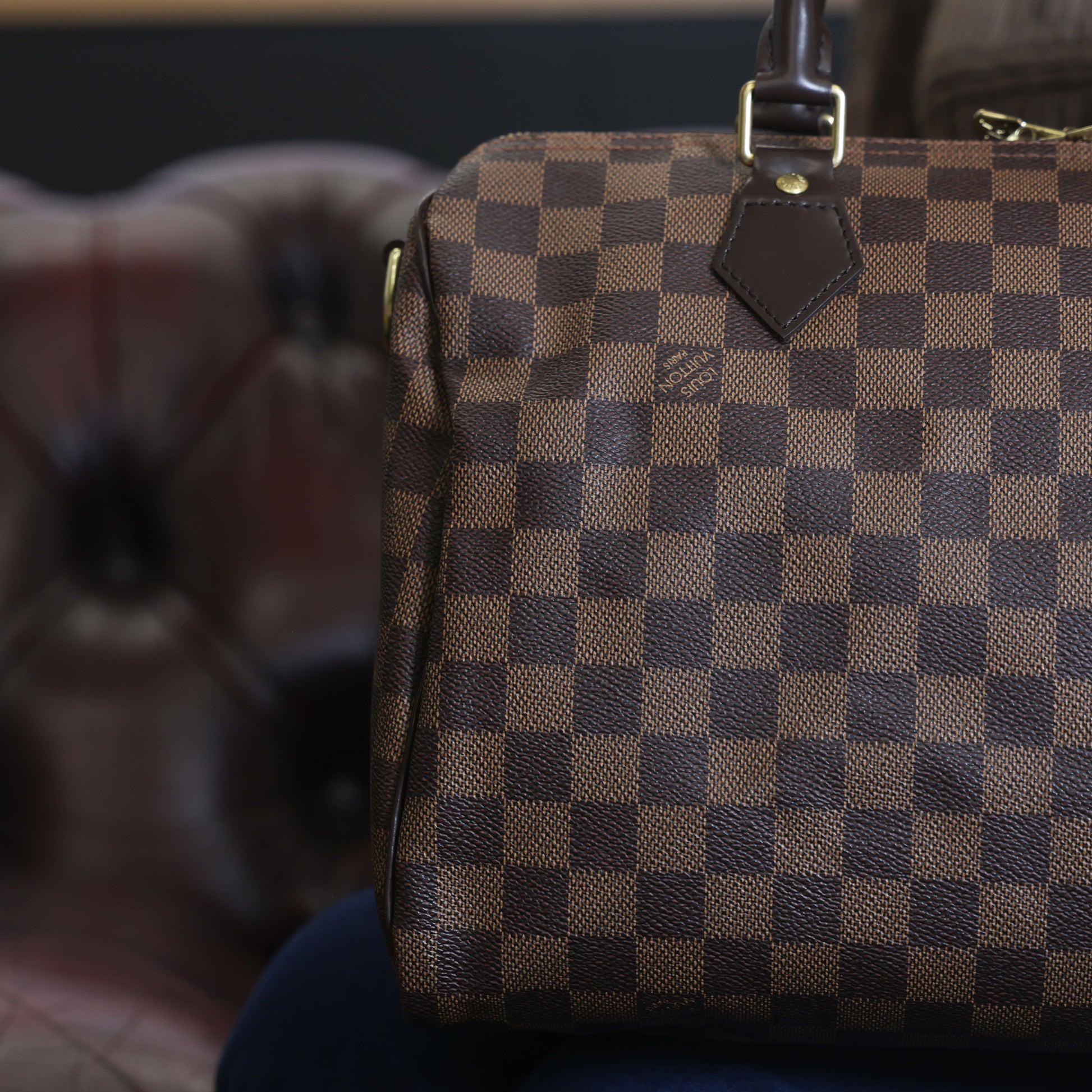 Preowned Louis Vuitton Speedy Bandouliere 30 Damier Ebene | Luxe Again Maison