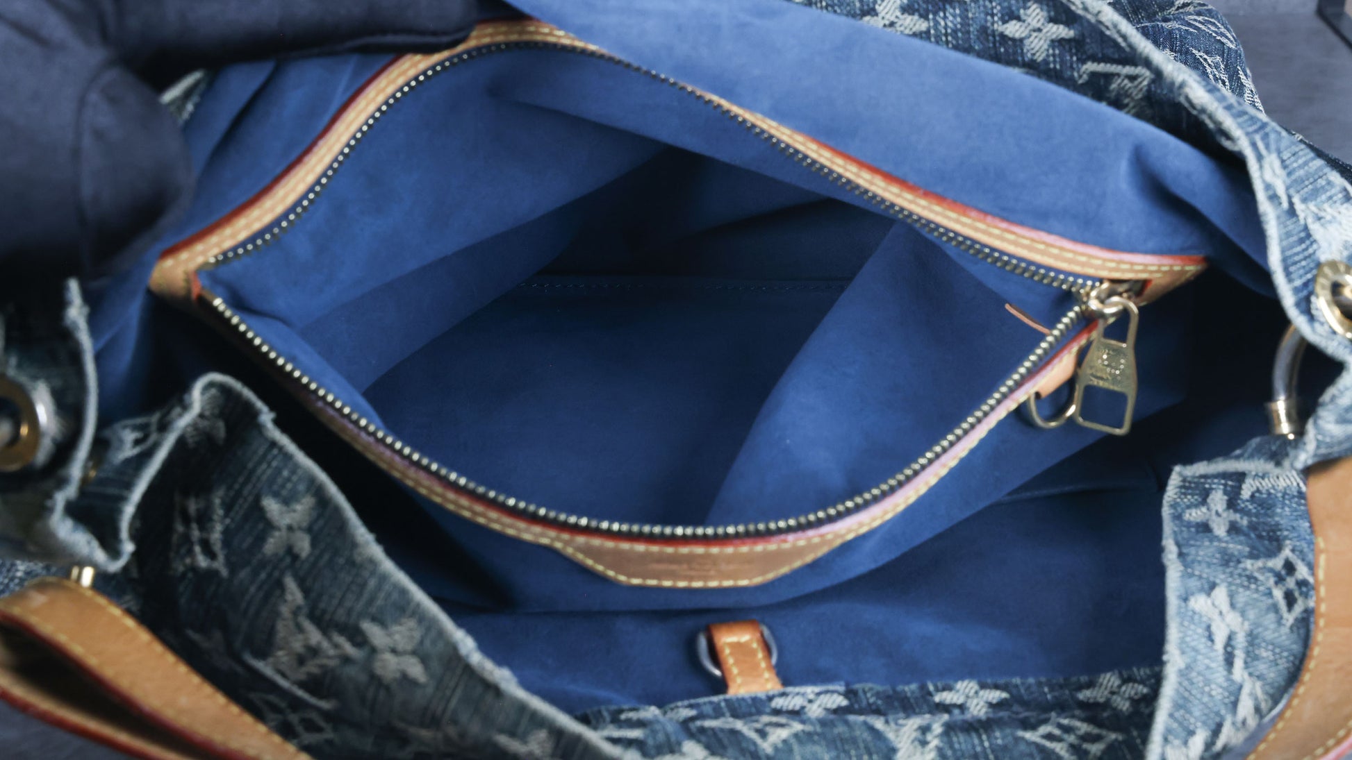 Preowned LOUIS VUITTON Denim Daily GM Monogram Navy Blue | Luxe Again Maison