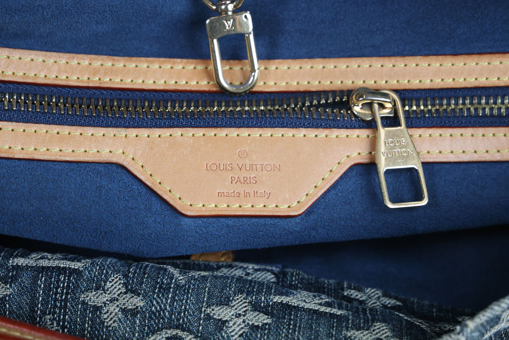 Preowned LOUIS VUITTON Denim Daily GM Monogram Navy Blue | Luxe Again Maison