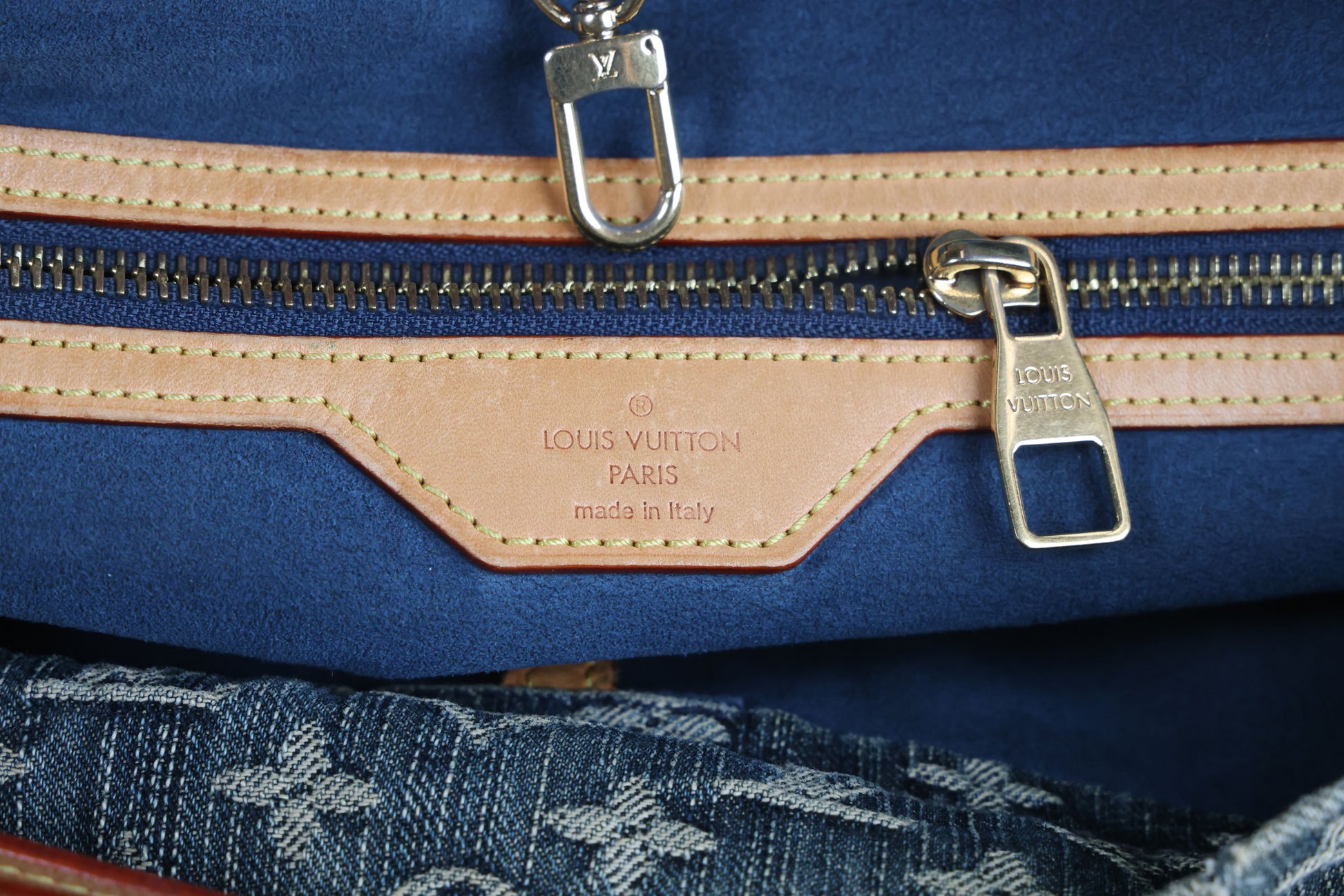 Preowned LOUIS VUITTON Denim Daily GM Monogram Navy Blue | Luxe Again Maison