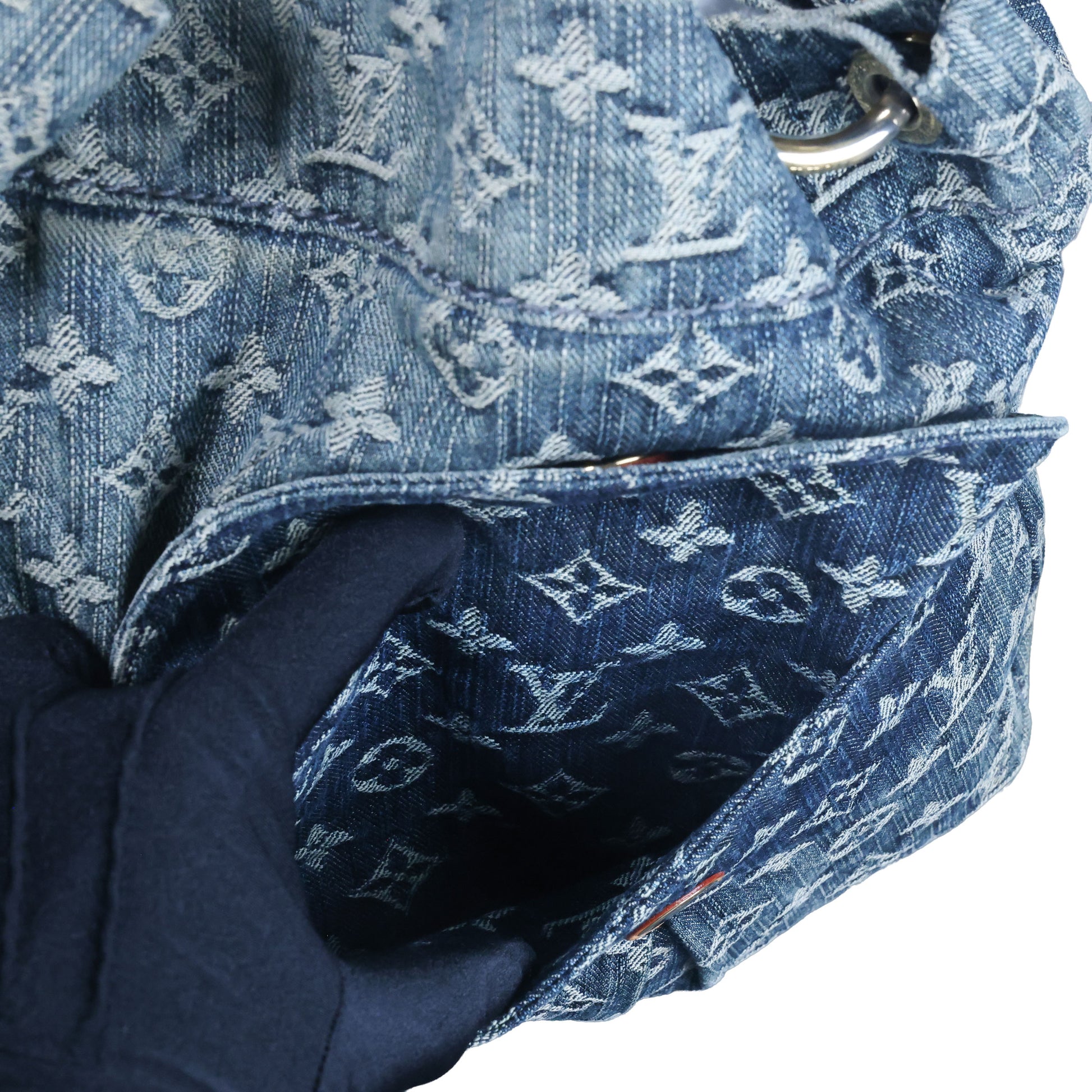 Preowned LOUIS VUITTON Denim Daily GM Monogram Navy Blue | Luxe Again Maison