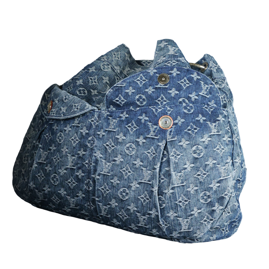 Preowned LOUIS VUITTON Denim Daily GM Monogram Navy Blue | Luxe Again Maison