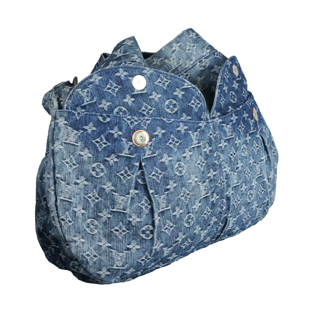 Preowned LOUIS VUITTON Denim Daily GM Monogram Navy Blue | Luxe Again Maison
