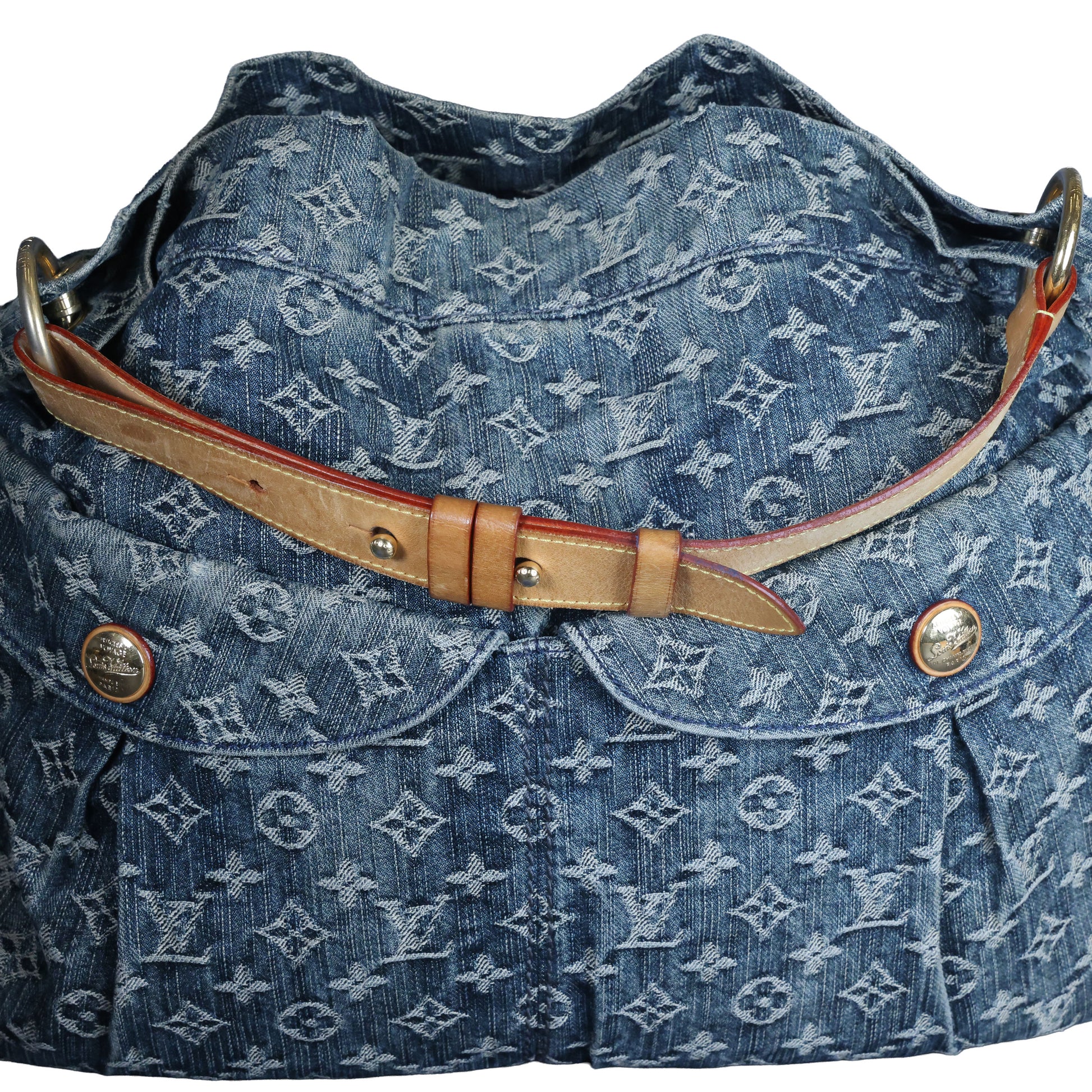 Preowned LOUIS VUITTON Denim Daily GM Monogram Navy Blue | Luxe Again Maison