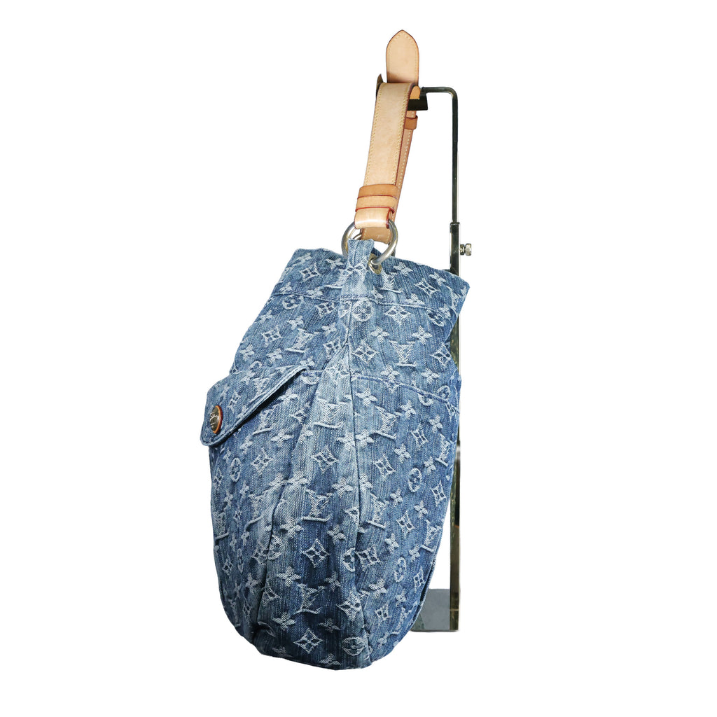 Preowned LOUIS VUITTON Denim Daily GM Monogram Navy Blue | Luxe Again Maison
