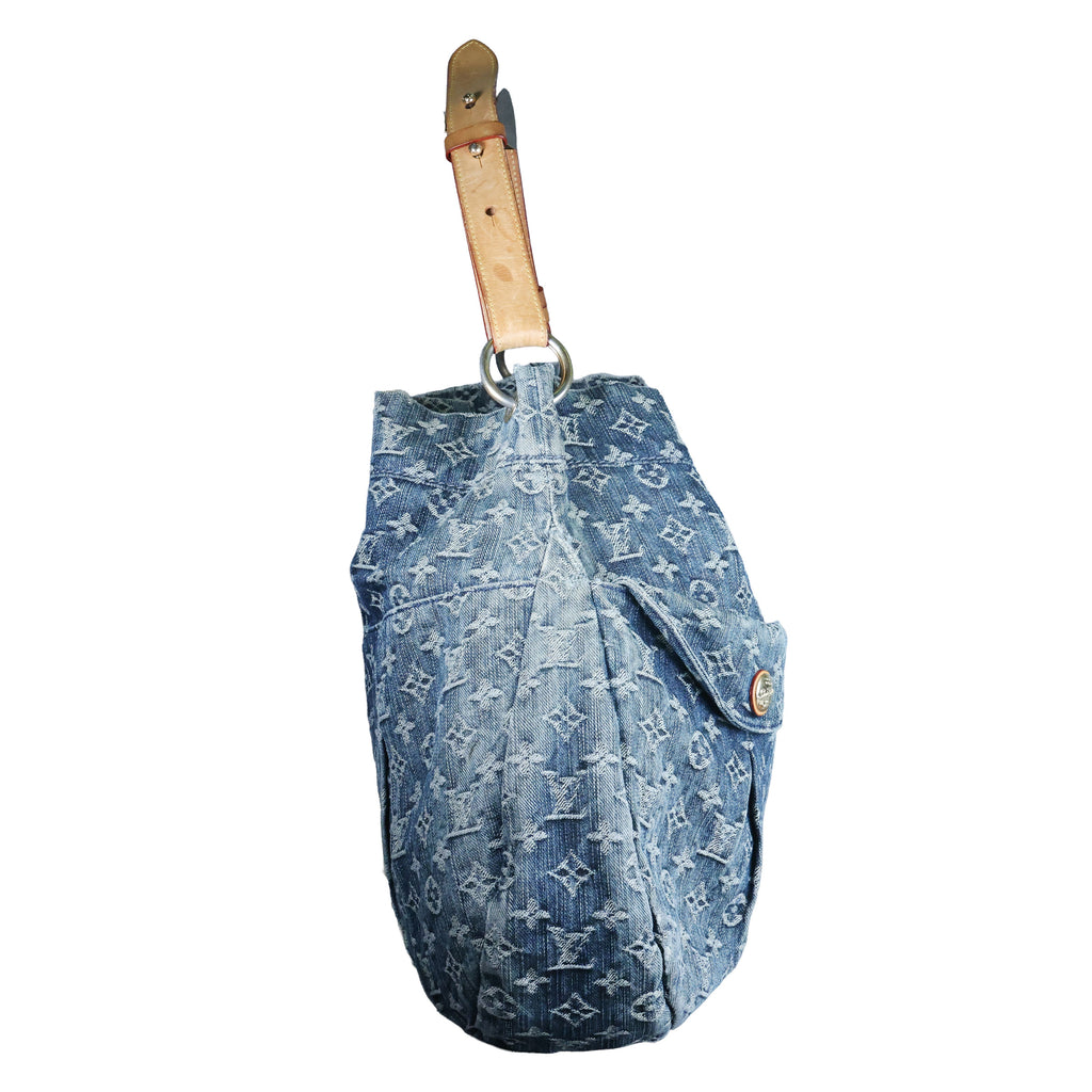 Preowned LOUIS VUITTON Denim Daily GM Monogram Navy Blue | Luxe Again Maison