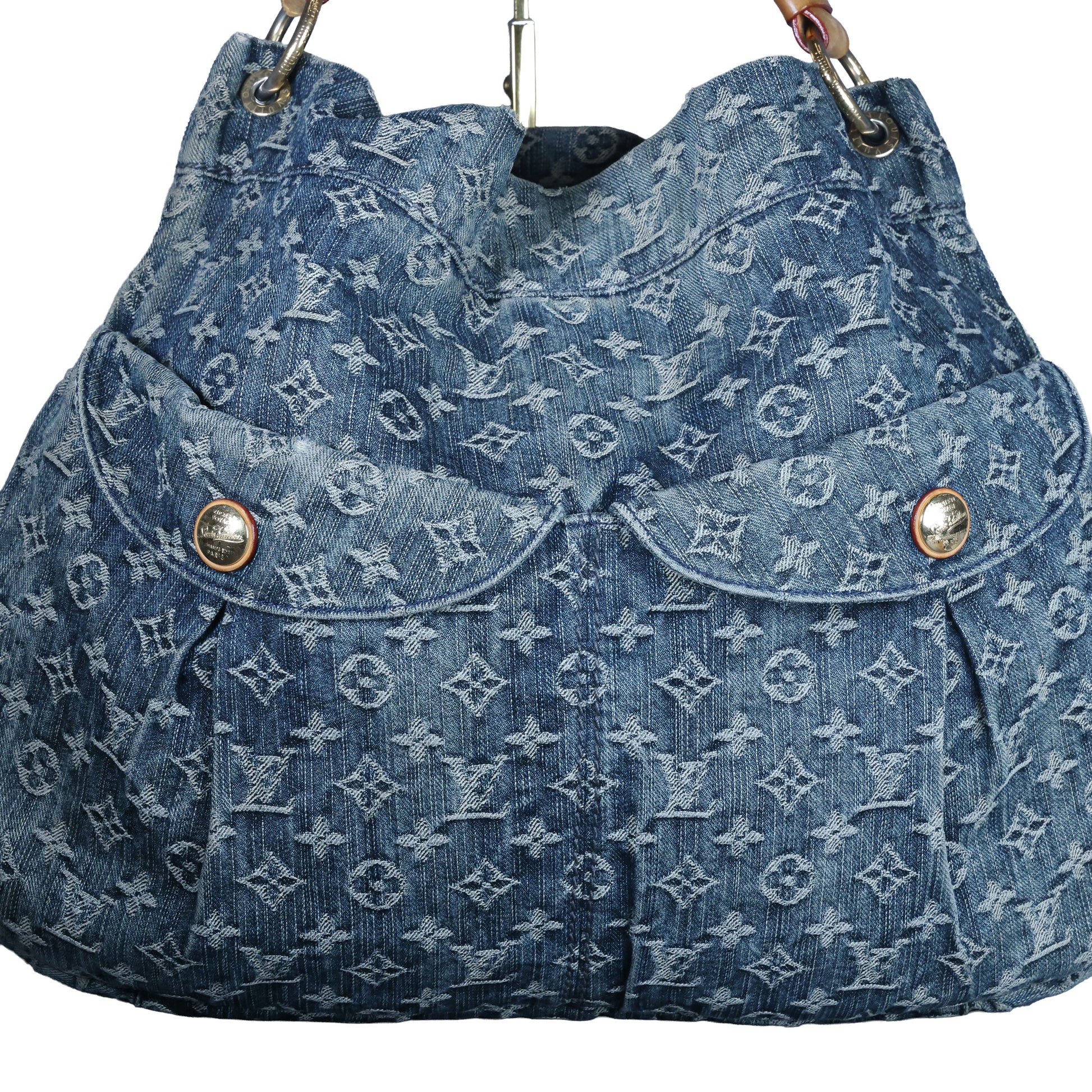 Preowned LOUIS VUITTON Denim Daily GM Monogram Navy Blue | Luxe Again Maison
