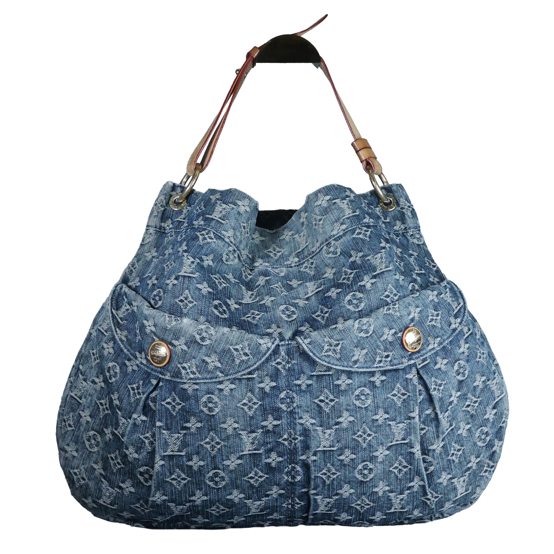 Preowned LOUIS VUITTON Denim Daily GM Monogram Navy Blue | Luxe Again Maison