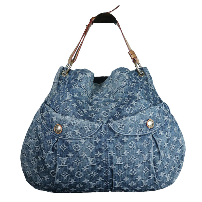 Preowned LOUIS VUITTON Denim Daily GM Monogram Navy Blue | Luxe Again Maison
