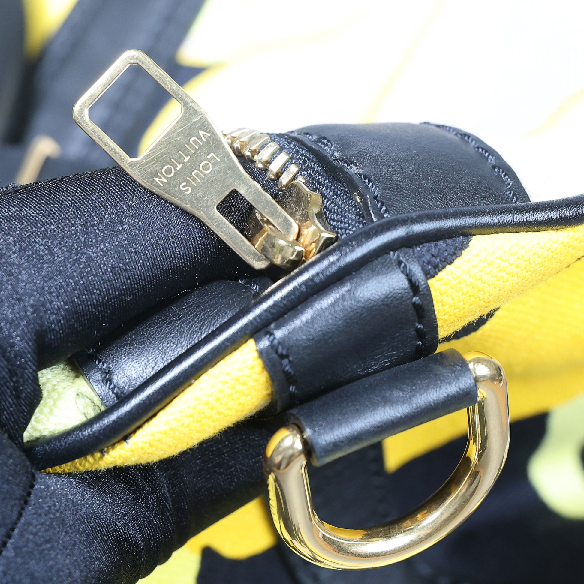 Preowned LOUIS VUITTON Floral Canwan Keepall Bandouliere 50 Canvas x Leather Black & Yellow | Luxe Again Maison