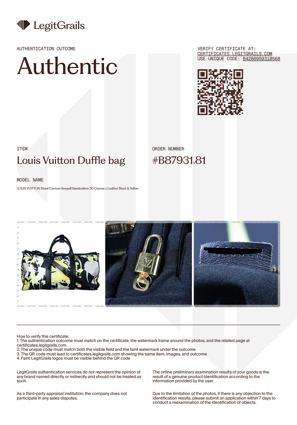 Preowned LOUIS VUITTON Floral Canwan Keepall Bandouliere 50 Canvas x Leather Black & Yellow | Luxe Again Maison