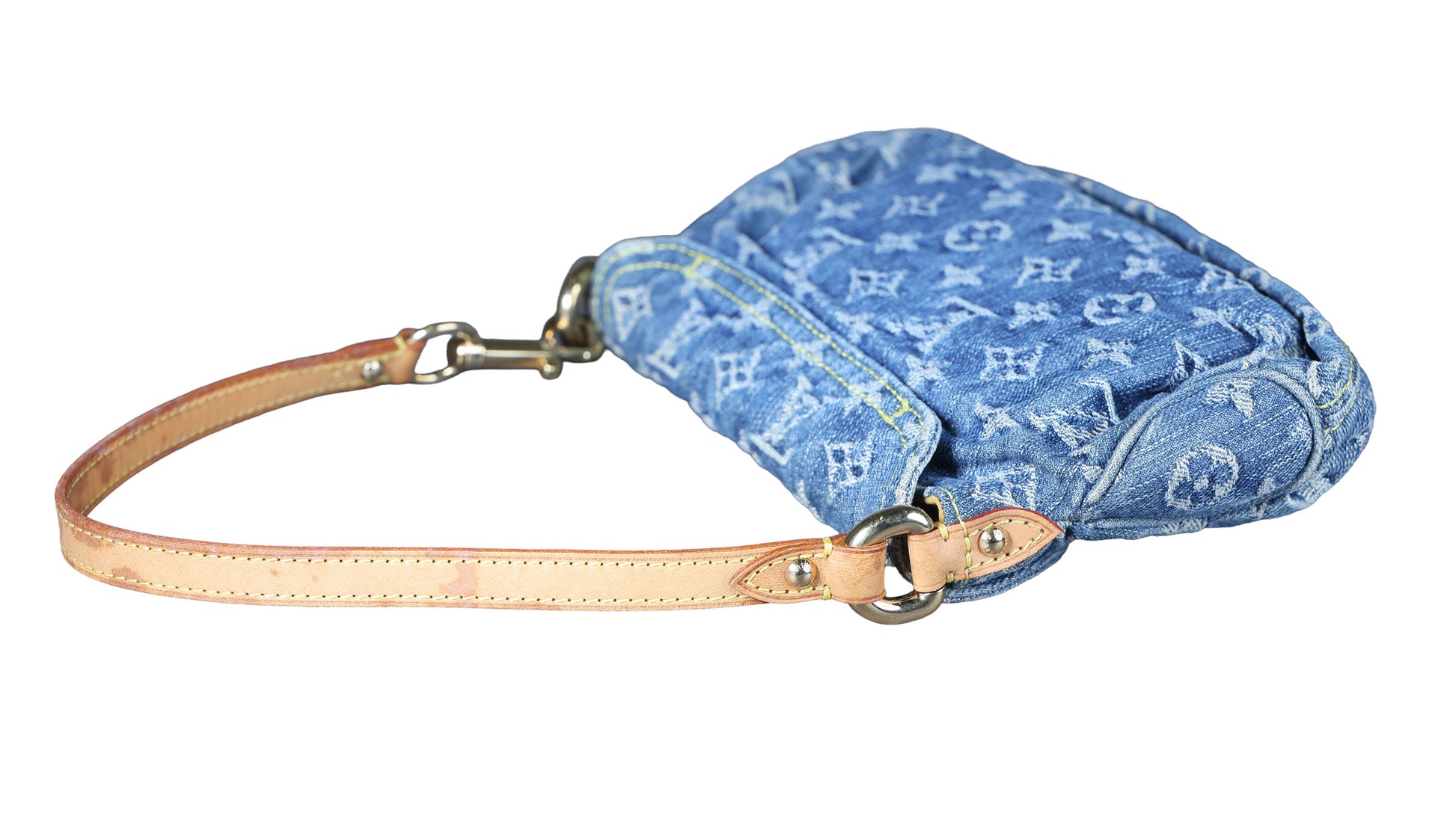 Preowned LOUIS VUITTON Mini Pleaty Monogram Denim Blue Shoulder Bag | Luxe Again Maison