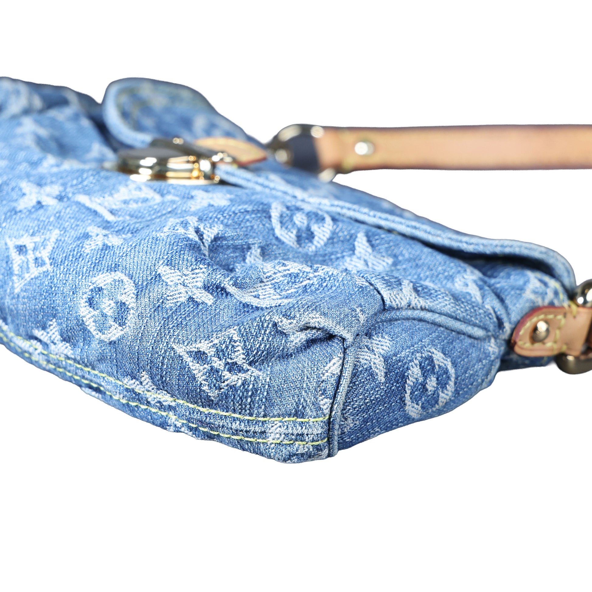 Preowned LOUIS VUITTON Mini Pleaty Monogram Denim Blue Shoulder Bag | Luxe Again Maison