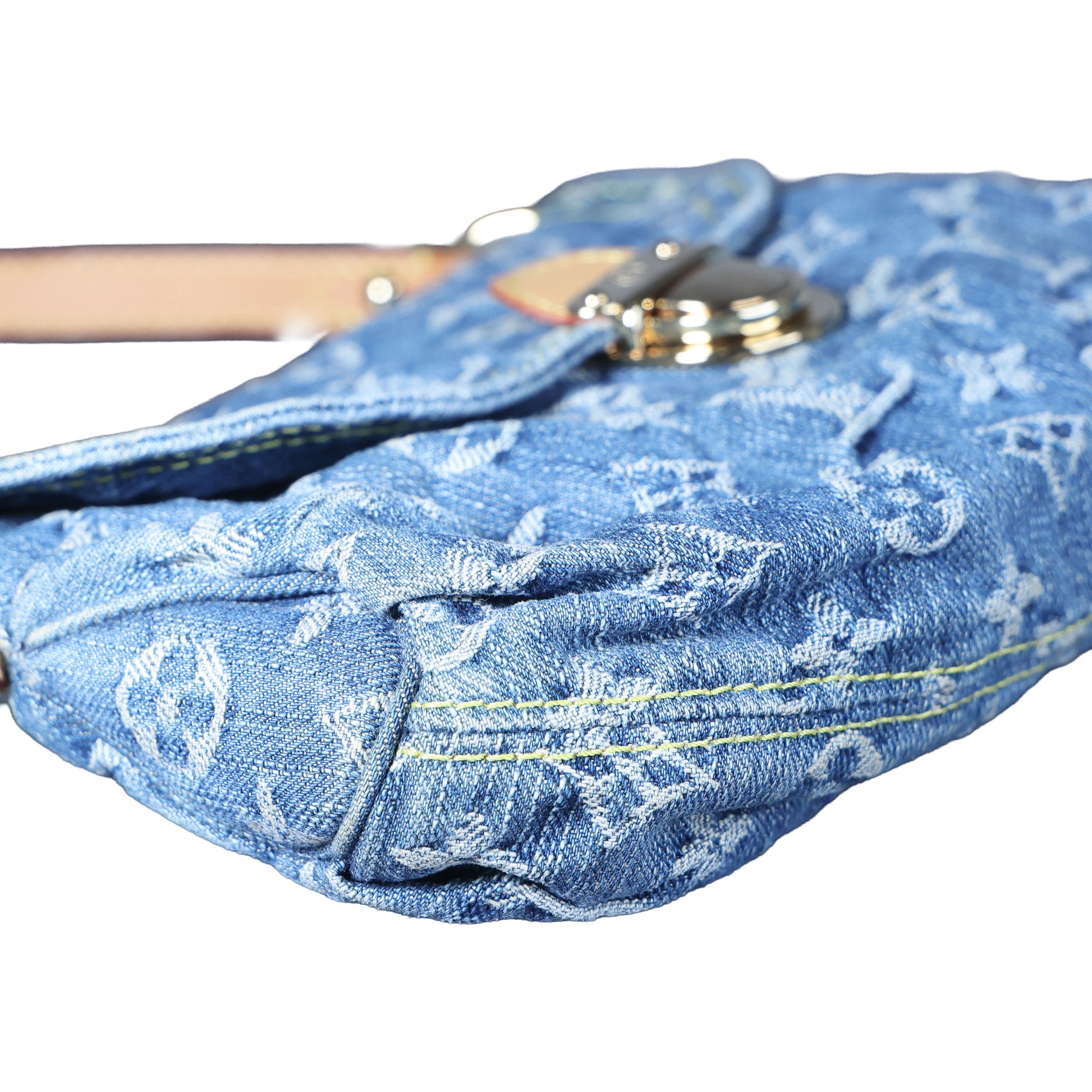 Preowned LOUIS VUITTON Mini Pleaty Monogram Denim Blue Shoulder Bag | Luxe Again Maison