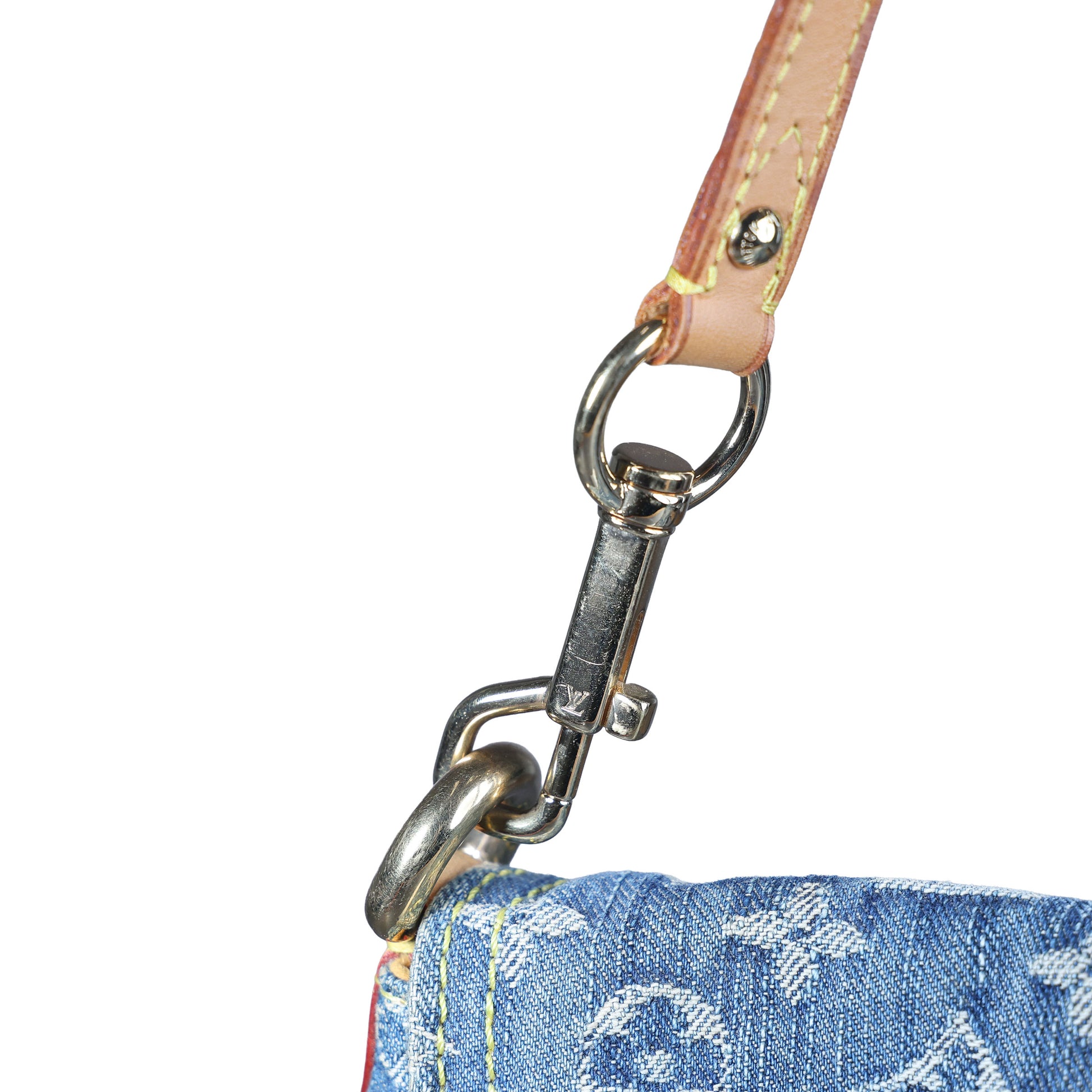 Preowned LOUIS VUITTON Mini Pleaty Monogram Denim Blue Shoulder Bag | Luxe Again Maison