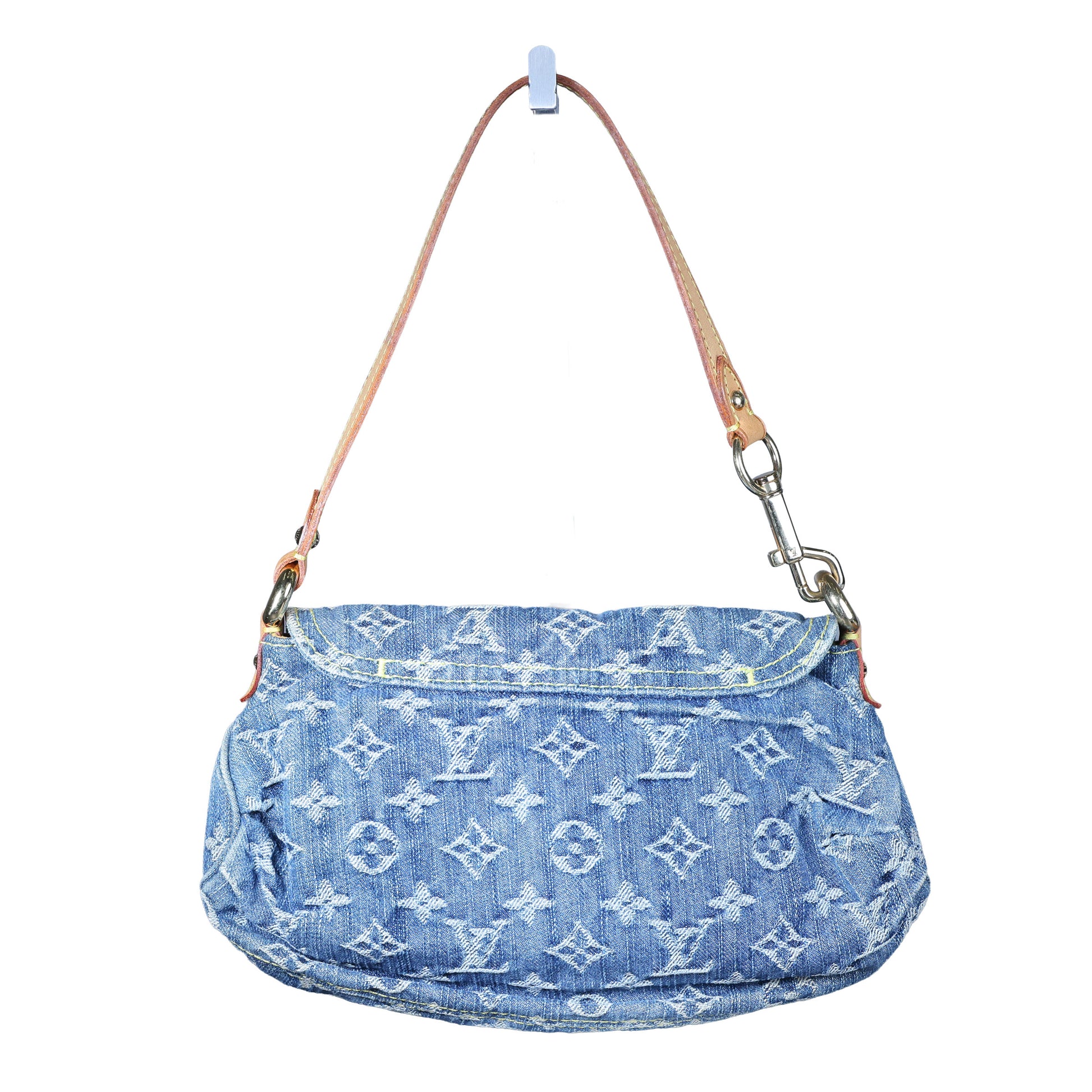 Preowned LOUIS VUITTON Mini Pleaty Monogram Denim Blue Shoulder Bag | Luxe Again Maison