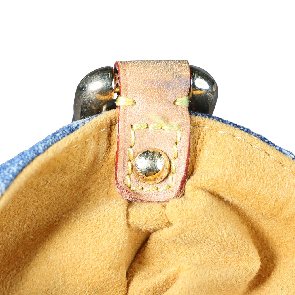 Preowned LOUIS VUITTON Mini Pleaty Monogram Denim Blue Shoulder Bag | Luxe Again Maison
