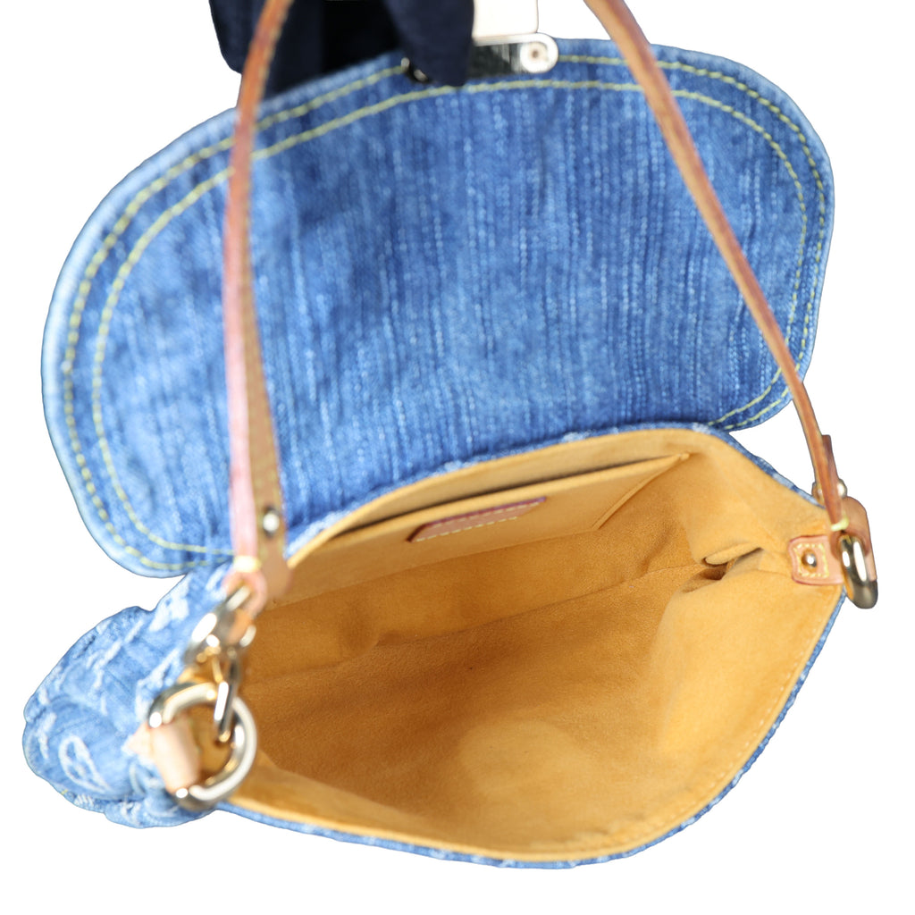 Preowned LOUIS VUITTON Mini Pleaty Monogram Denim Blue Shoulder Bag | Luxe Again Maison