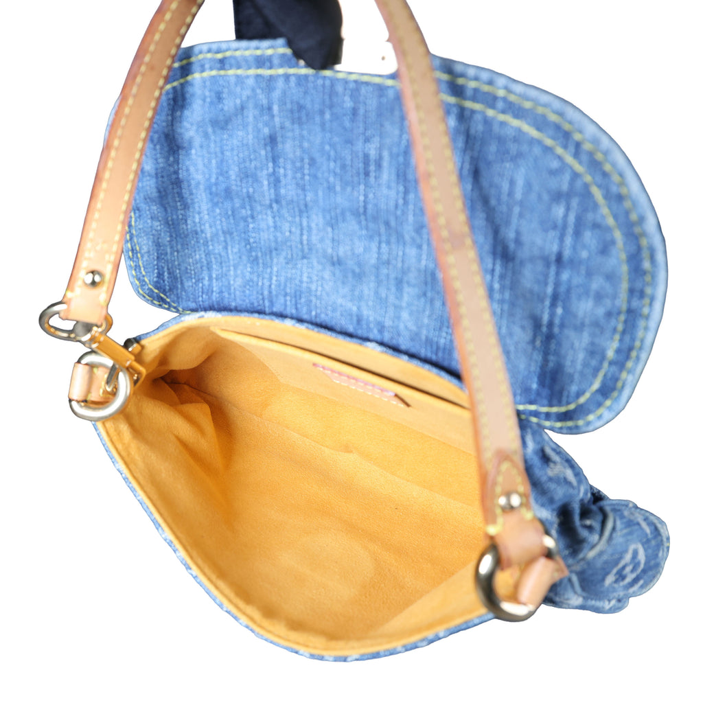 Preowned LOUIS VUITTON Mini Pleaty Monogram Denim Blue Shoulder Bag | Luxe Again Maison