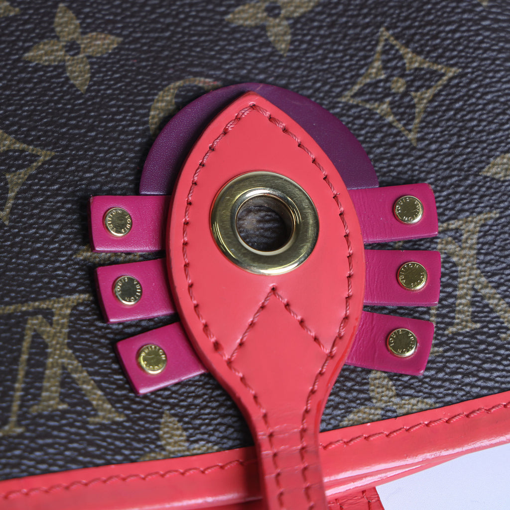 Preowned LOUIS VUITTON Monogram Totem Neverfull MM Brown & Flamingo Trim - Limited Edition | Luxe Again Maison