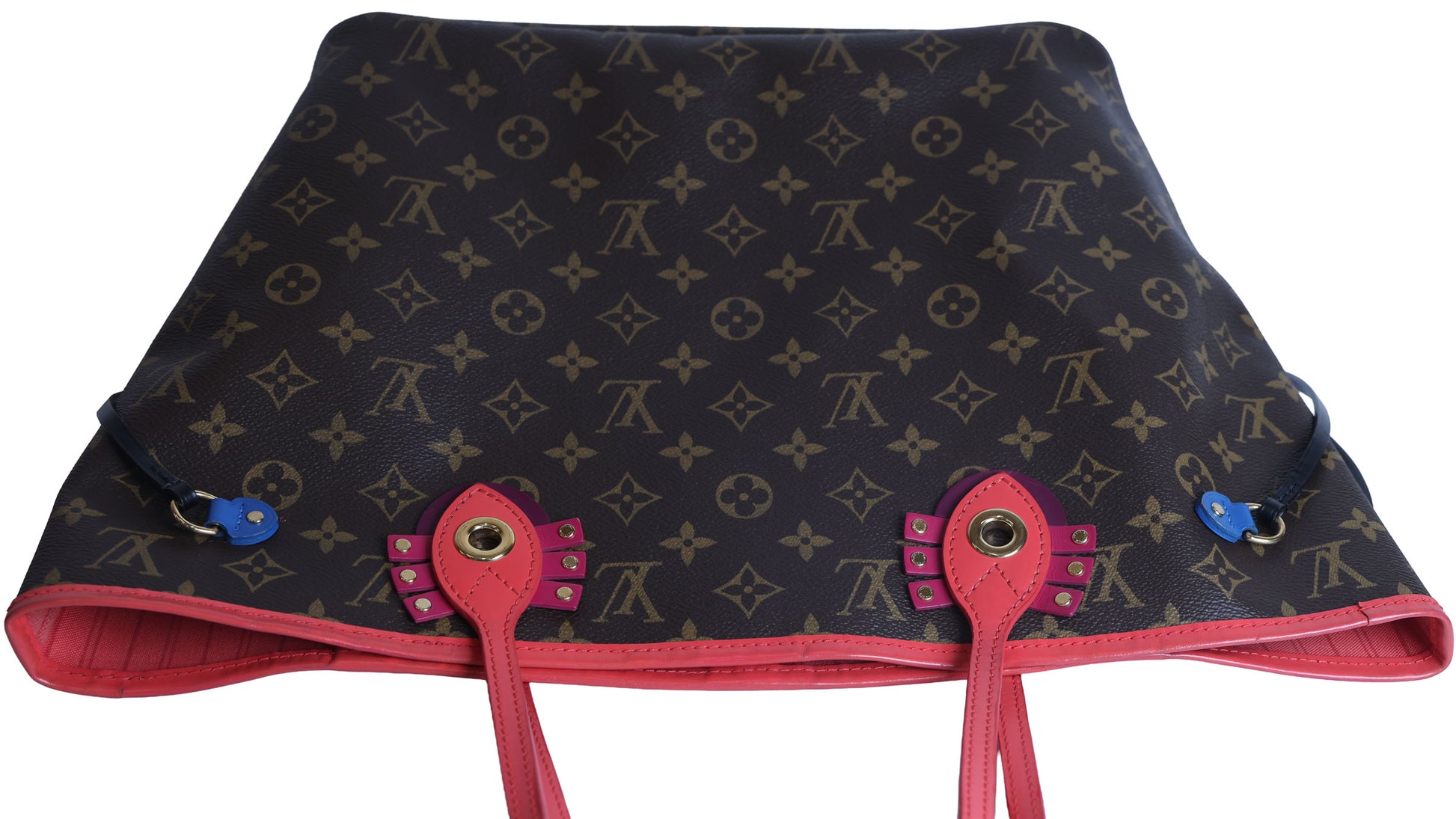 Preowned LOUIS VUITTON Monogram Totem Neverfull MM Brown & Flamingo Trim - Limited Edition | Luxe Again Maison