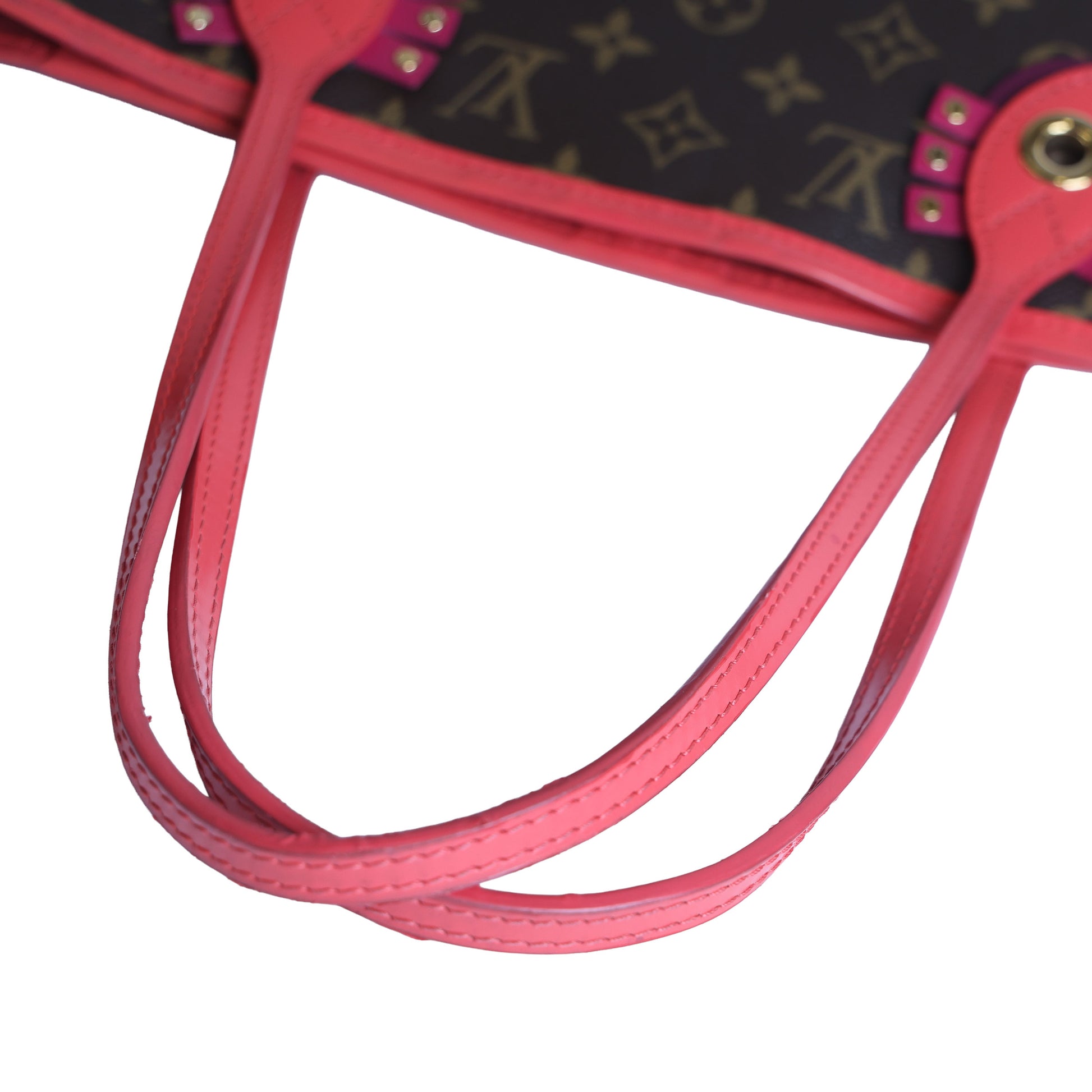Preowned LOUIS VUITTON Monogram Totem Neverfull MM Brown & Flamingo Trim - Limited Edition | Luxe Again Maison