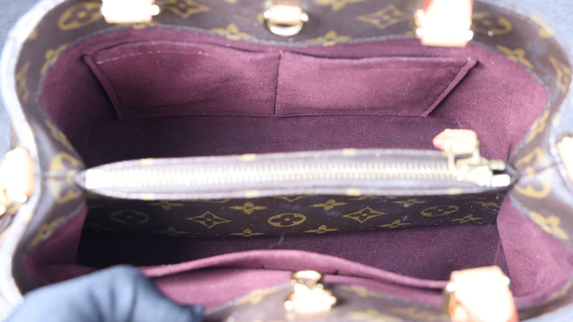 Preowned LOUIS VUITTON Montaigne BB Monogram Canvas x Leather Bag | Luxe Again Maison