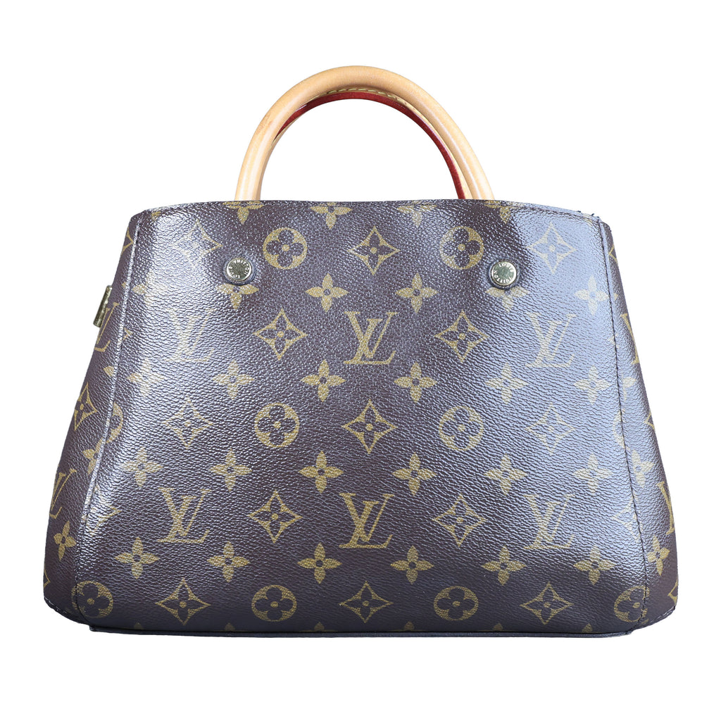 Preowned LOUIS VUITTON Montaigne BB Monogram Canvas x Leather Bag | Luxe Again Maison