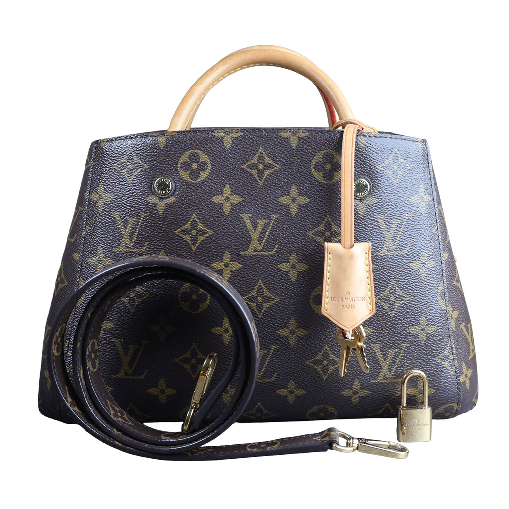 Preowned LOUIS VUITTON Montaigne BB Monogram Canvas x Leather Bag | Luxe Again Maison