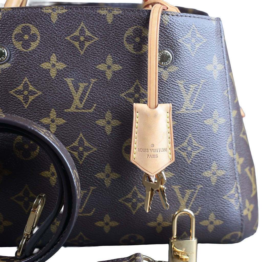 Preowned LOUIS VUITTON Montaigne BB Monogram Canvas x Leather Bag | Luxe Again Maison