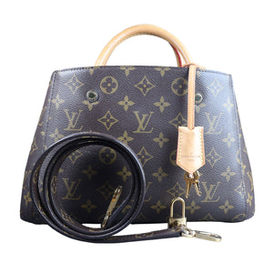 Preowned LOUIS VUITTON Montaigne BB Monogram Canvas x Leather Bag | Luxe Again Maison