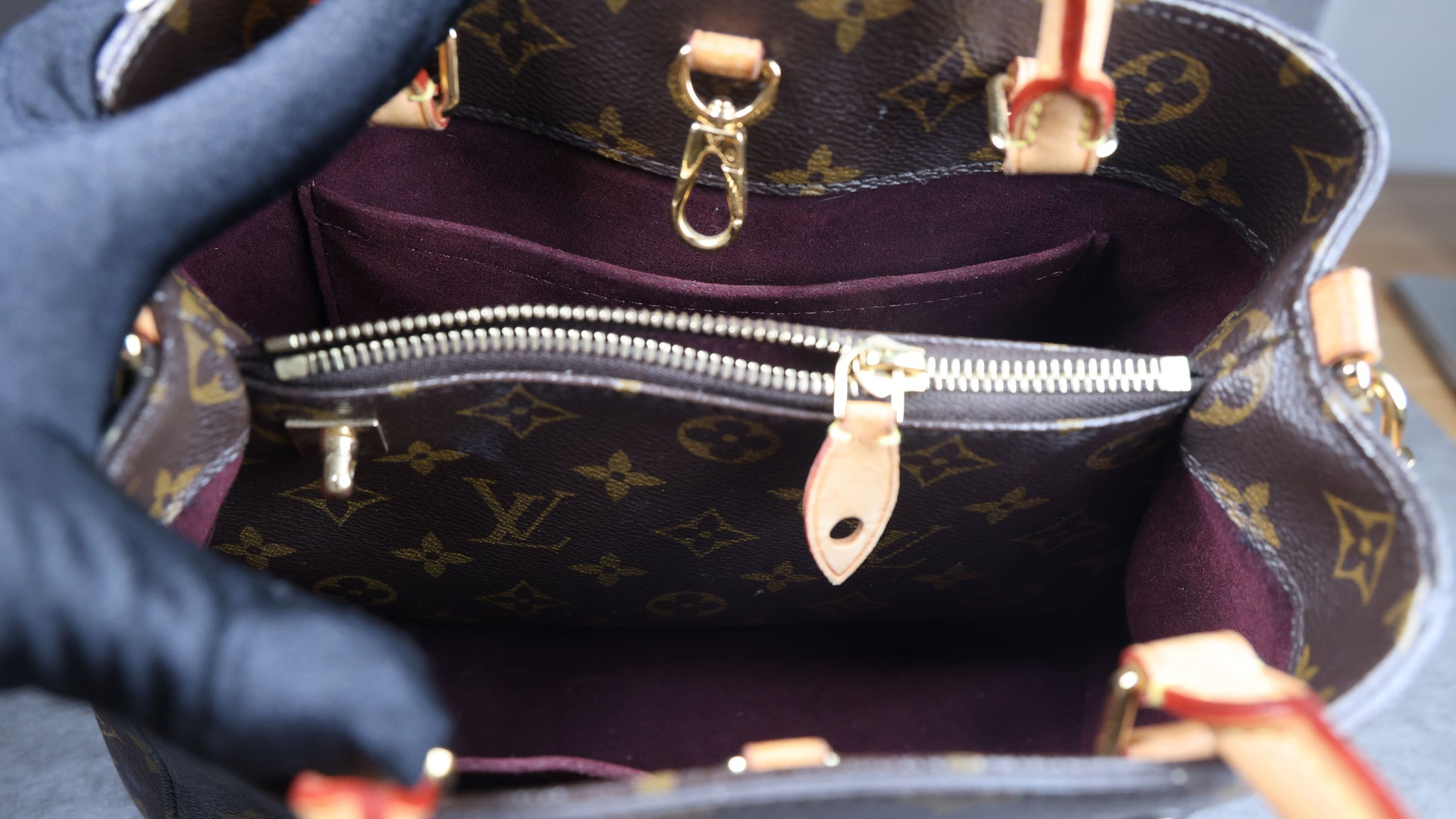 Preowned LOUIS VUITTON Montaigne BB Monogram Canvas x Leather Bag | Luxe Again Maison