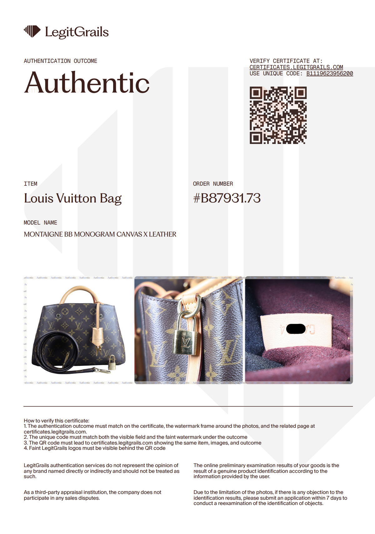 Preowned LOUIS VUITTON Montaigne BB Monogram Canvas x Leather Bag | Luxe Again Maison