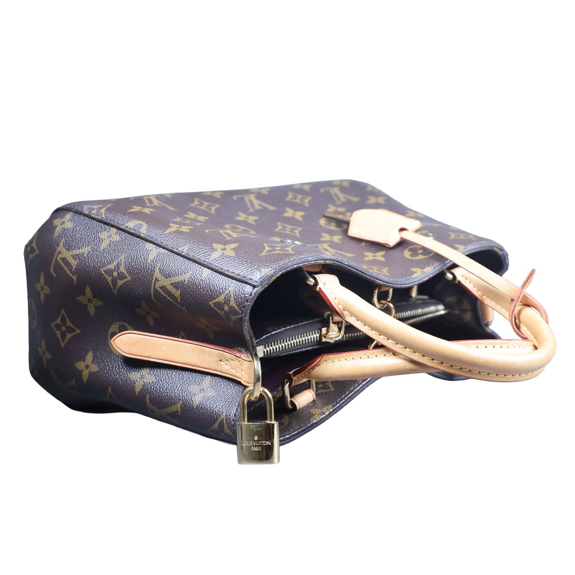 Preowned LOUIS VUITTON Montaigne BB Monogram Canvas x Leather Bag | Luxe Again Maison