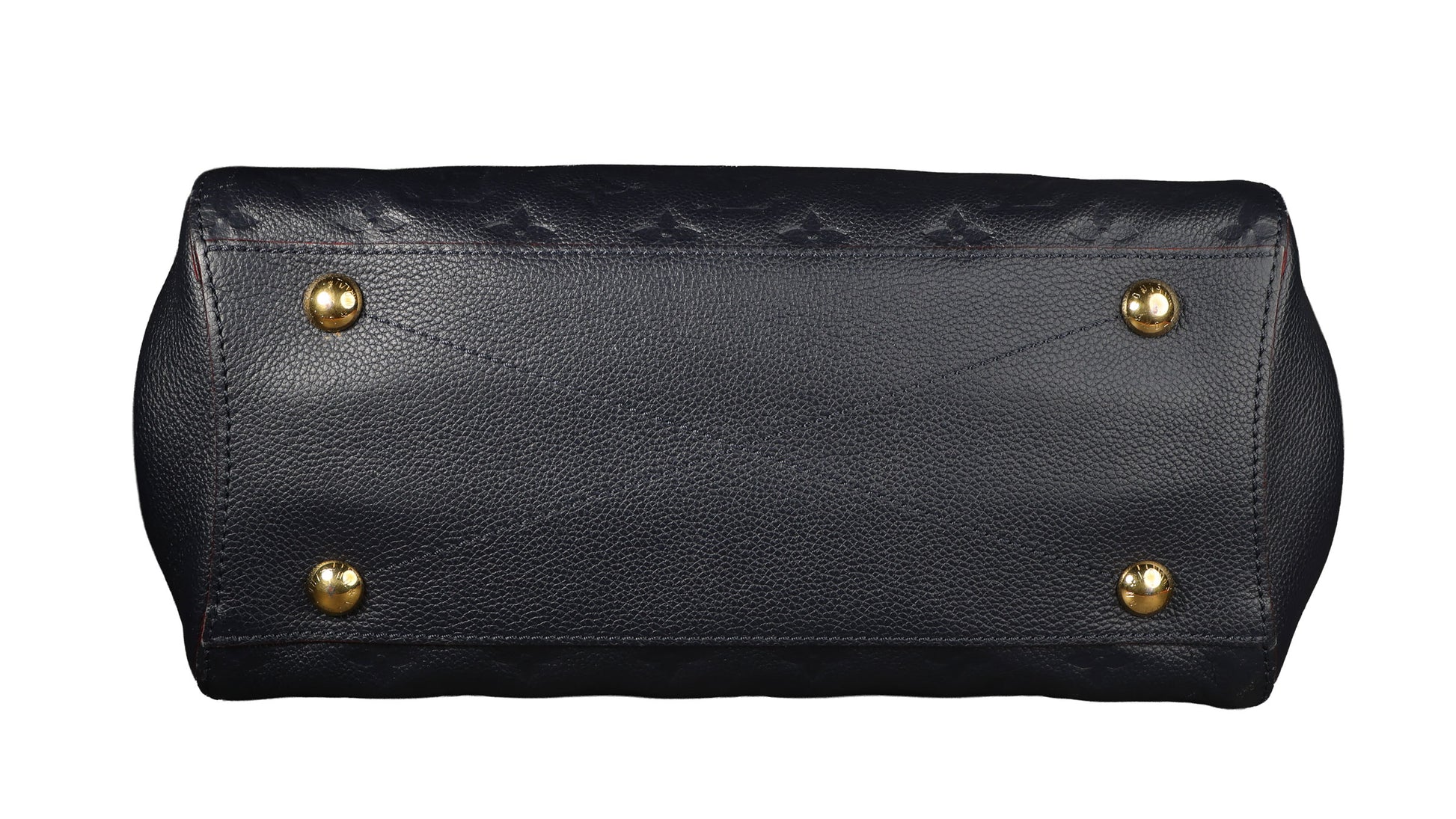 Preowned LOUIS VUITTON Montaigne MM Monogram Empreinte Leather Navy Blue | Luxe Again Maison