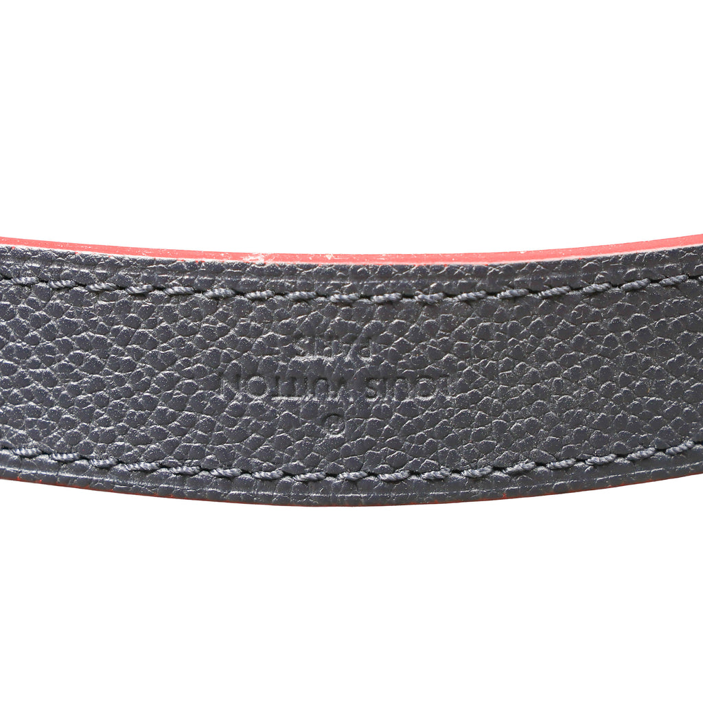 Preowned LOUIS VUITTON Montaigne MM Monogram Empreinte Leather Navy Blue | Luxe Again Maison