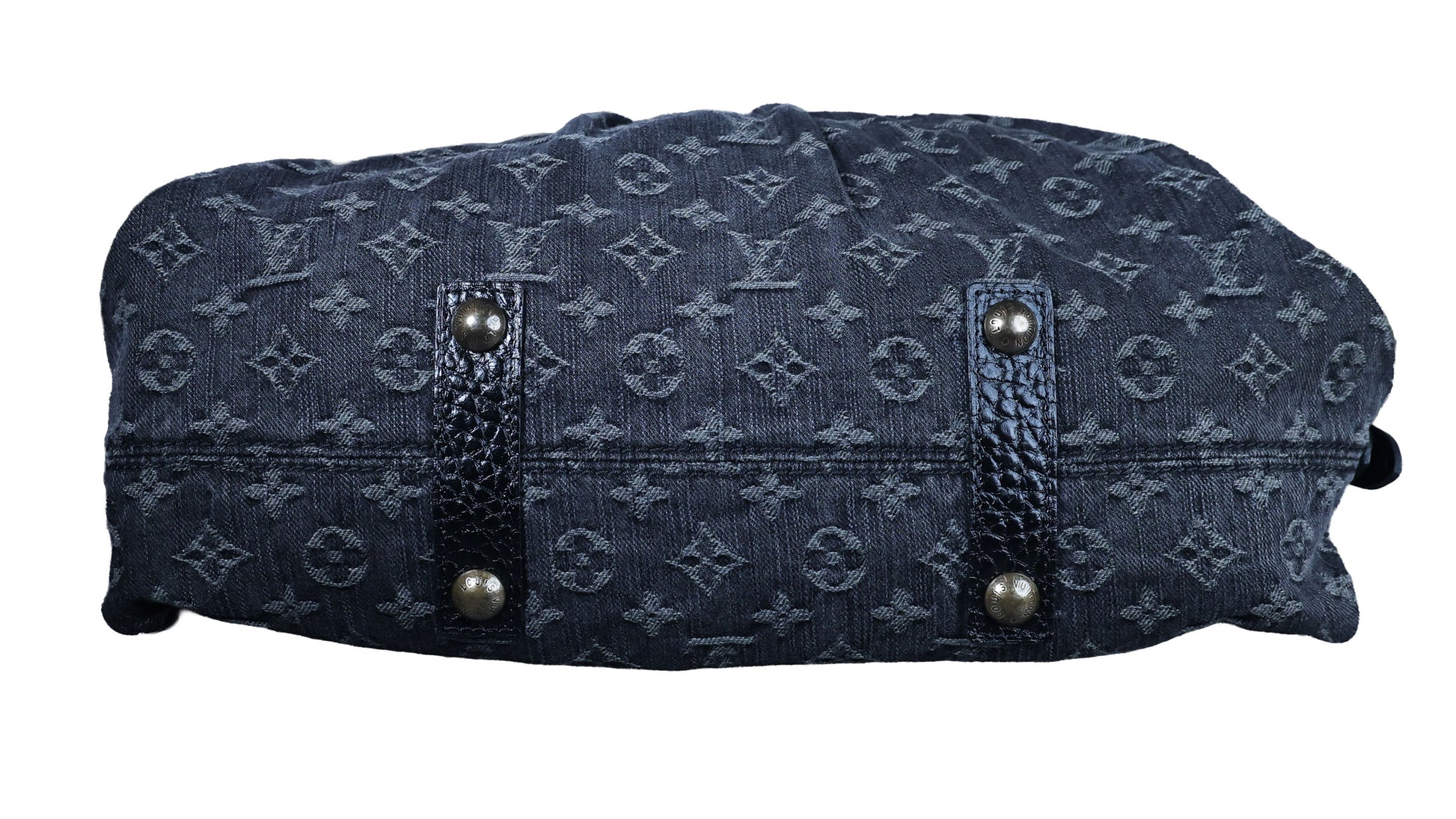LOUIS VUITTON Neo Cabby MM Noir Monogram Denim Leather Top Handle Bag | Luxe Again Maison