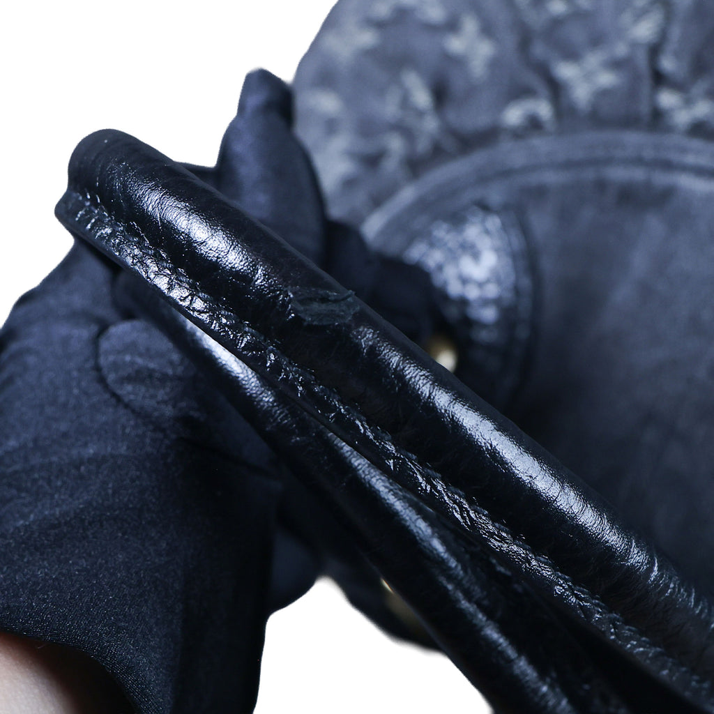 LOUIS VUITTON Neo Cabby MM Noir Monogram Denim Leather Top Handle Bag | Luxe Again Maison
