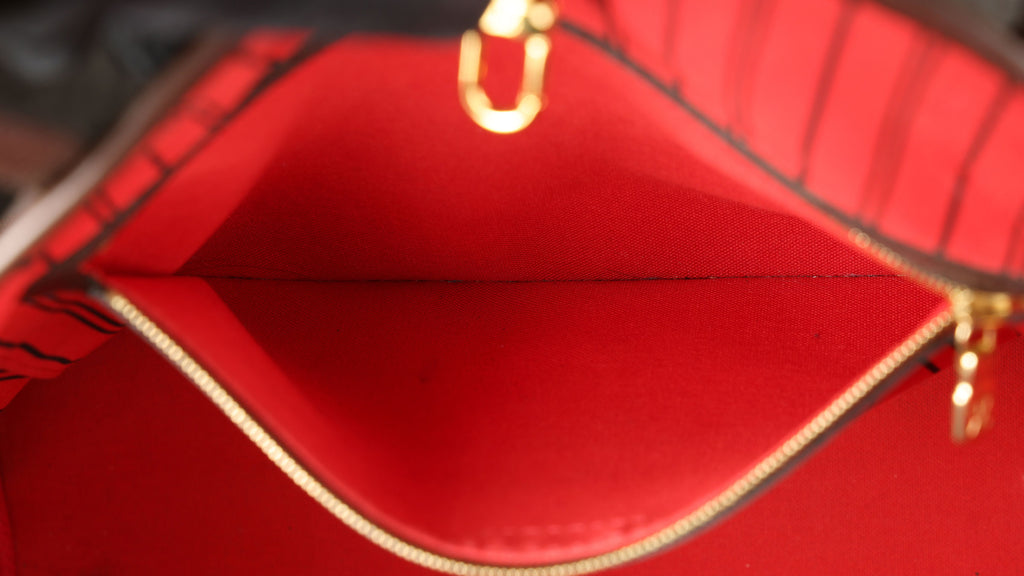 Preowned LOUIS VUITTON Neverfull MM Damier Ebene Canvas x Leather Trim | Luxe Again Maison