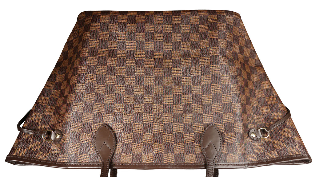 Preowned LOUIS VUITTON Neverfull MM Damier Ebene Canvas x Leather Trim | Luxe Again Maison