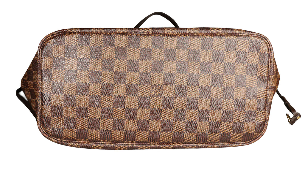 Preowned LOUIS VUITTON Neverfull MM Damier Ebene Canvas x Leather Trim | Luxe Again Maison