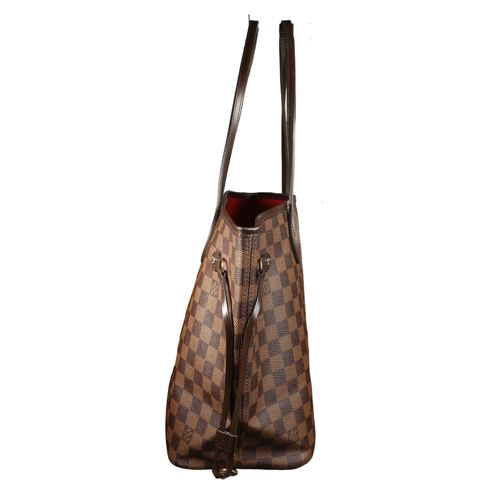 Preowned LOUIS VUITTON Neverfull MM Damier Ebene Canvas x Leather Trim | Luxe Again Maison