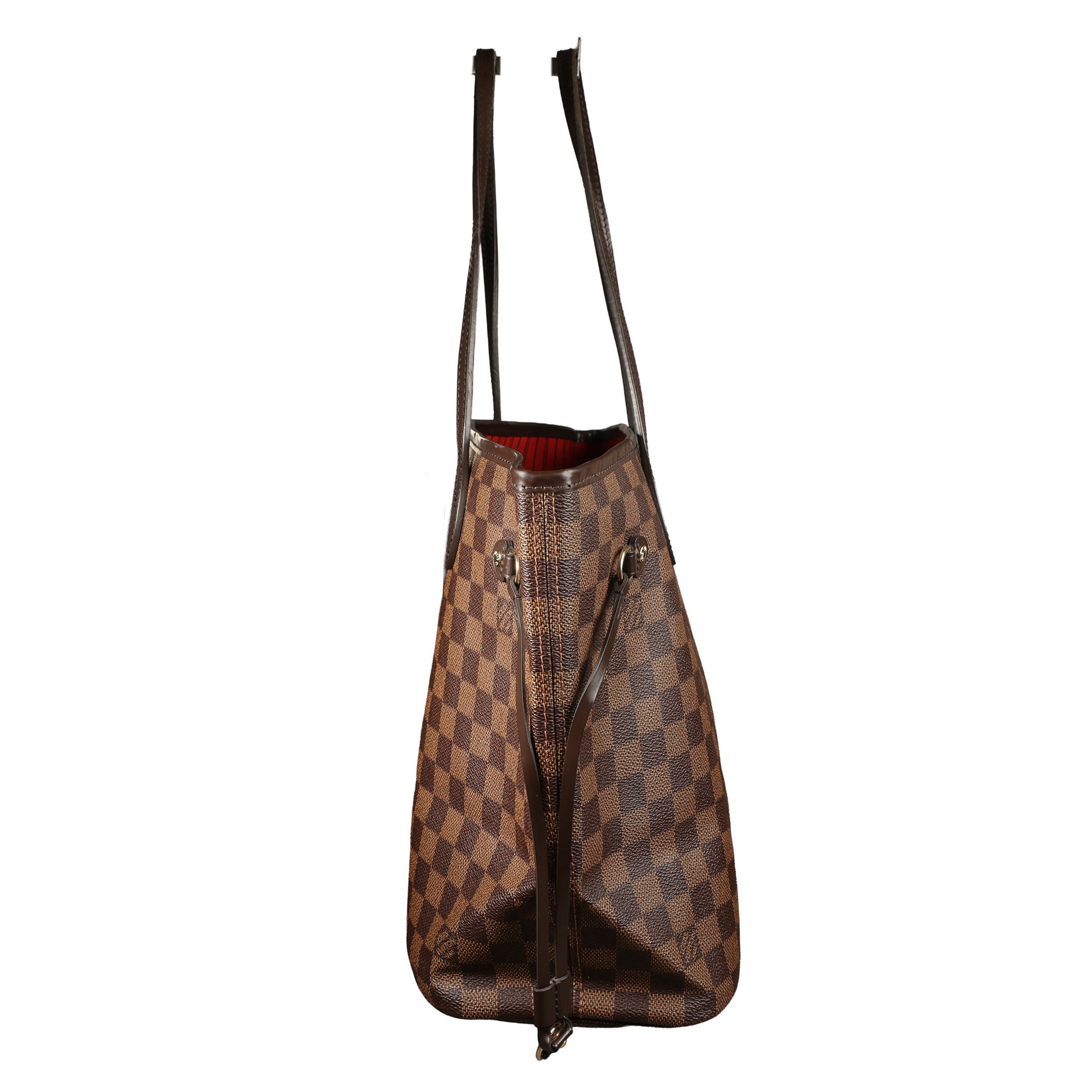 Preowned LOUIS VUITTON Neverfull MM Damier Ebene Canvas x Leather Trim | Luxe Again Maison