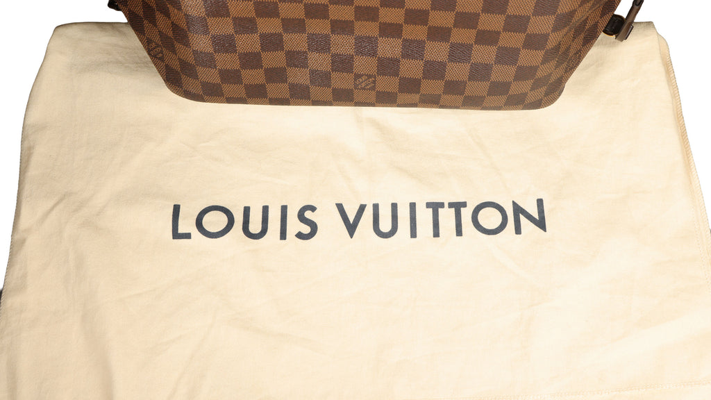 Preowned LOUIS VUITTON Neverfull MM Damier Ebene Canvas x Leather Trim | Luxe Again Maison