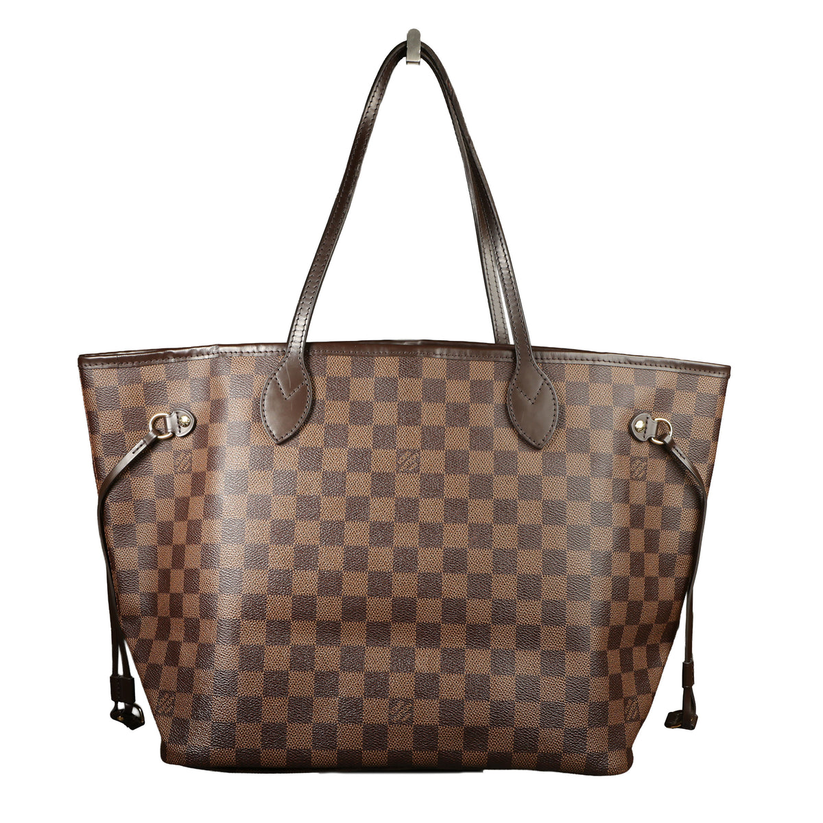 Preowned LOUIS VUITTON Neverfull MM Damier Ebene Canvas x Leather Trim | Luxe Again Maison